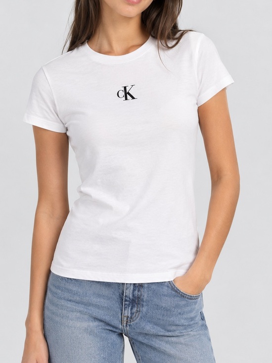 Calvin Klein Jeans Tops - Calvin Klein Jeans CK Logo White Crew Neck T-Shirt